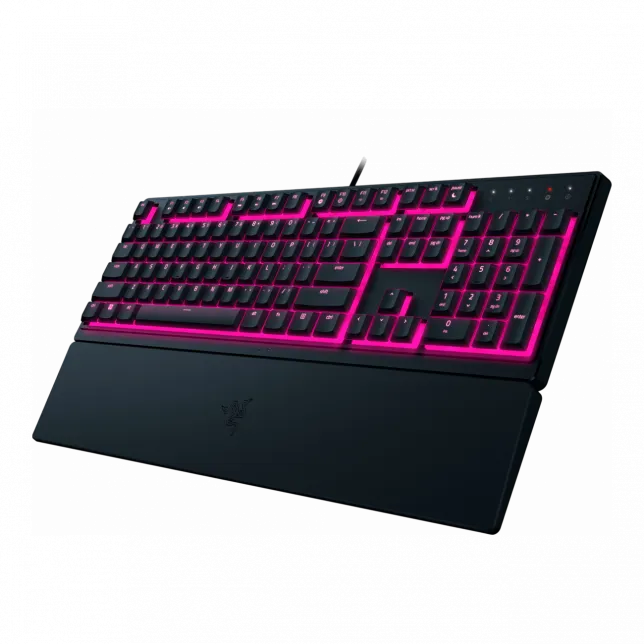 Клавіатура мембранна Razer Ornata V3 X 104key, USB-A, EN/UK, RGB, чорний