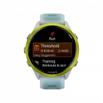 Смарт-годинник Garmin Forerunner 570 47мм Amp Yellow Aluminum з Translucent Whitestone/Turquoise блакитним силіконовим ремінцем