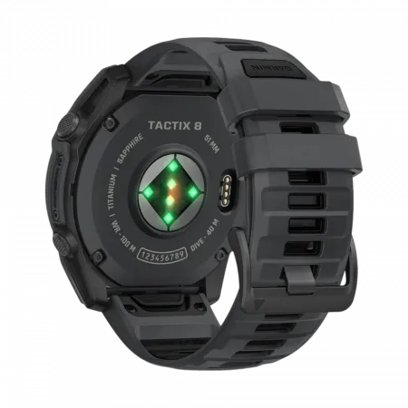 Смарт-годинник Garmin Tactix 8 51 мм AMOLED, Cerakote Coating З балістичним калькулятором Applied Ballistics Ultralight, з покриттям Slate Grey темно-сірий Cerakote