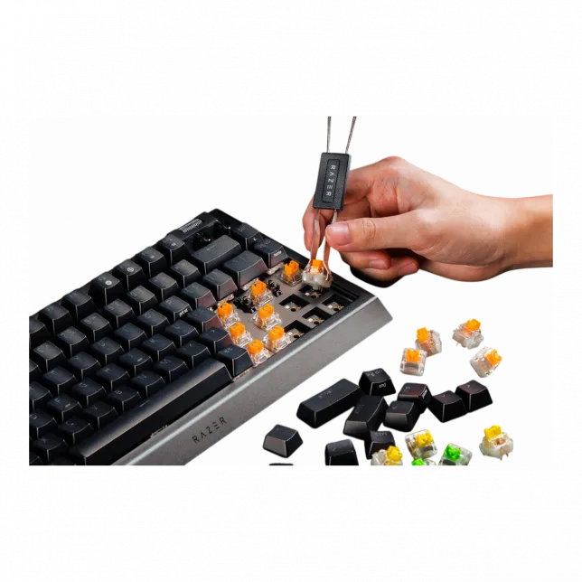 Клавіатура Razer BlackWidow V4 75% RGB 83key Mechanical Tactile Switch GEN-3, USB-A, EN, чорний
