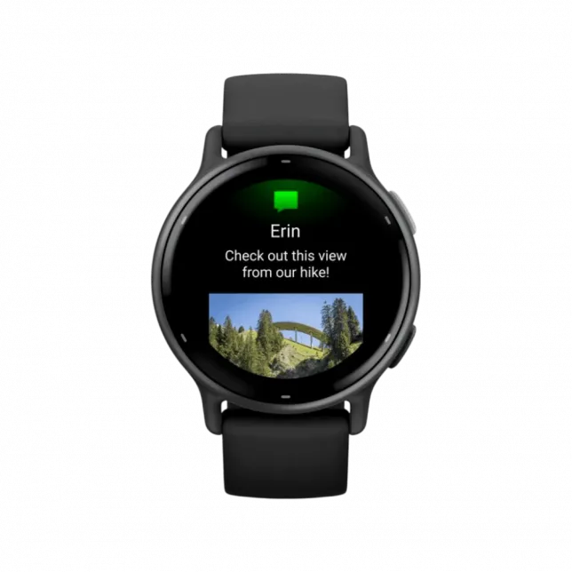 Смарт-годинник Garmin Vivoactive 5 Slate Aluminium Bezel з чорним корпусом та силіконовим ремінцем