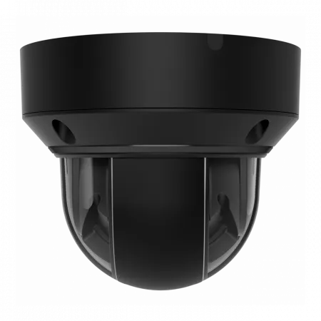 IP-камера дротова Ajax DomeCam HLVF 5 MP Black, 2.8–12 мм, PoE, True WDR, IP65, ІЧ 40 м, LED 25 м, аудіо, кут огляду 32° до 100°, чорна, 126284.214.BL1