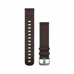 Ремінець Quick Release 20 мм, Dark Brown коричневий, Silver застібка, шкіра