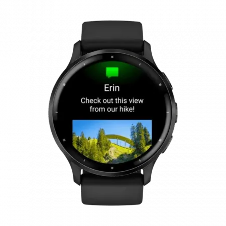 Смарт-годинник Garmin Venu 3 Slate stainless steel bezel з чорним корпусом та силіконовим ремінцем