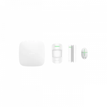 Комплект охоронної сигналізації Ajax StarterKit 2, hub2, motionprotect, doorprotect, spacecontrol, jeweller, бездротовий, білий