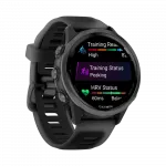 Смарт-годинник Garmin Forerunner 570 42мм Slate Gray Aluminum з Translucent Black чорним силіконовим ремінцем
