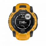 Смарт-годинник Garmin Instinct 3 50 мм, Solar Sunburst помаранчевий з Sunburst/Grey помаранчевим/сірим силіконовим ремінцем