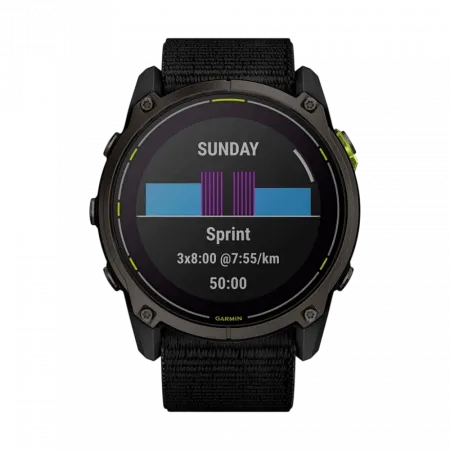 Смарт-годинник Garmin Enduro 3 51 мм з чорним нейлоновим ремінцем UltraFit