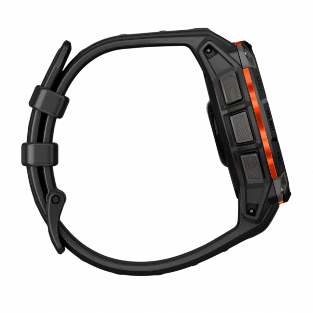 Смарт-годинник Garmin Instinct 3 45 мм, Solar Black чорний з Black чорним силіконовим ремінцем
