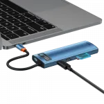 Перехідник Baseus HUB 8-in-1 Type-C Blue
