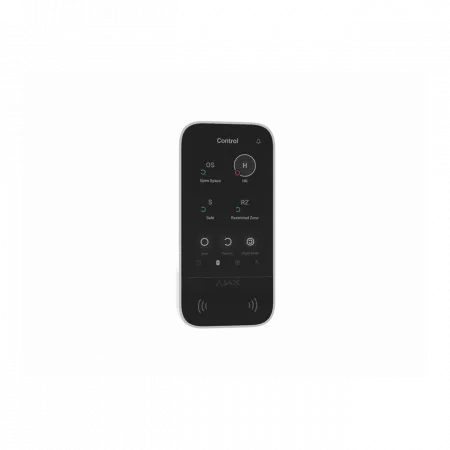 Клавіатура з сенсорним дисплеєм Ajax KeyPad TouchScreen, jeweller, бездротовий, білий
