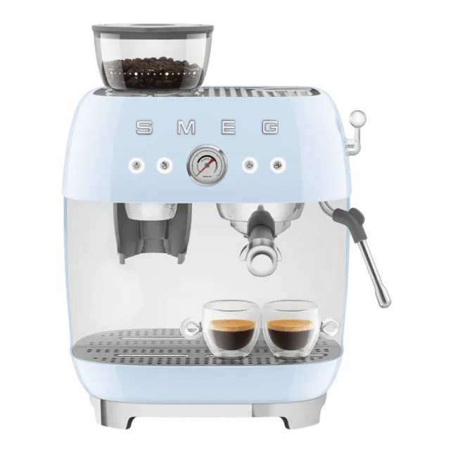 Кавомашина еспресо з кавомолкою Smeg (Blue)