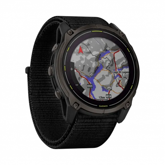 Смарт-годинник Garmin Enduro 3 51 мм з чорним нейлоновим ремінцем UltraFit