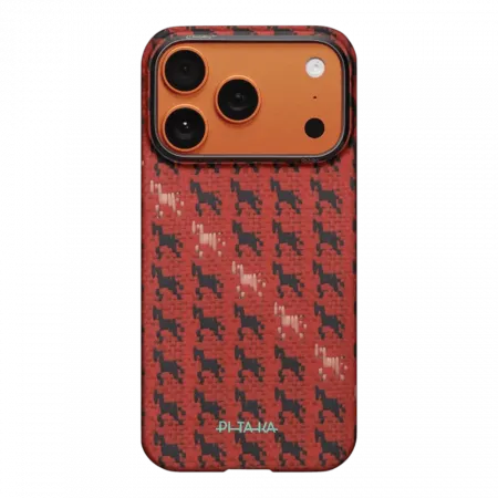 Чохол Pitaka Edge Ultra-Slim Happiness Rides для iPhone 17 Pro Max Maroon