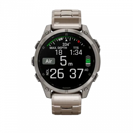 Смарт-годинник Garmin Fenix 8 47мм, AMOLED Sapphire, Titanium з титановим браслетом