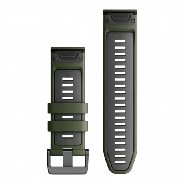 Ремінець QuickFit 26 мм, Moss/Graphite хакі силіконовий