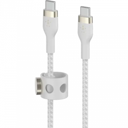 Кабель Belkin BRAIDED SILICONE USB-С-USB-С PVC 1m White