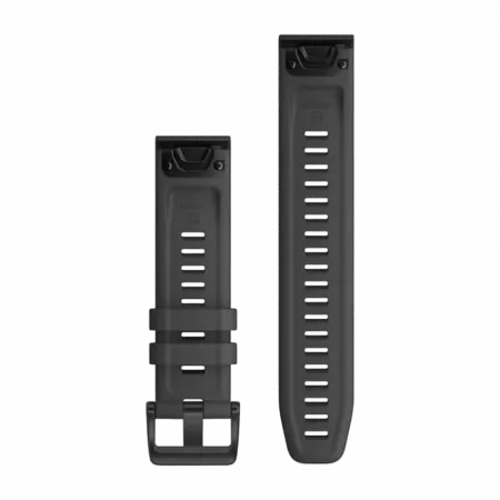 Ремінець QuickFit 22 мм, Slate Grey темно-сірий, Black чорна застібка, силіконовий
