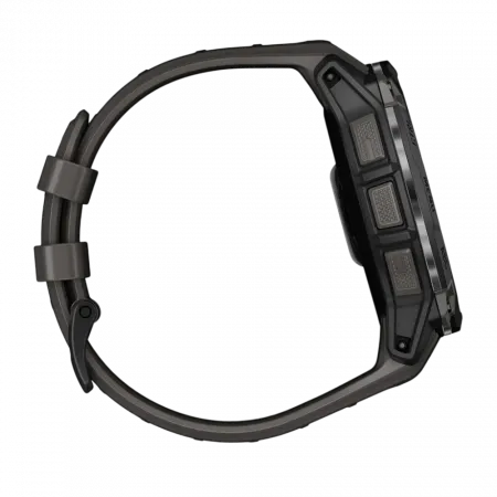 Смарт-годинник Garmin Instinct 3 50 мм, AMOLED Black чорний з Charcoal коричневим силіконовим ремінцем