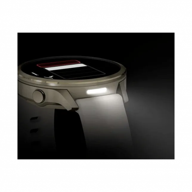 Смарт-годинник Garmin Venu 4 41 мм Lunar Gold з Bone світло-бежевим силіконовим та Light Sand бежевим шкіряним ремінцями