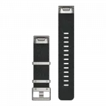 Ремінець QuickFit 22 мм, Black чорний жакардовий нейлоновий 