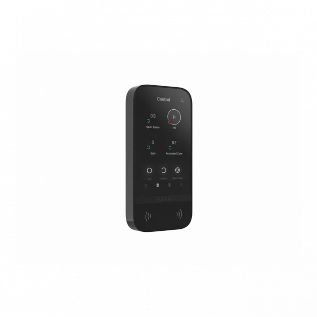 Клавіатура з сенсорним дисплеєм Ajax KeyPad TouchScreen, jeweller, бездротовий, чорний
