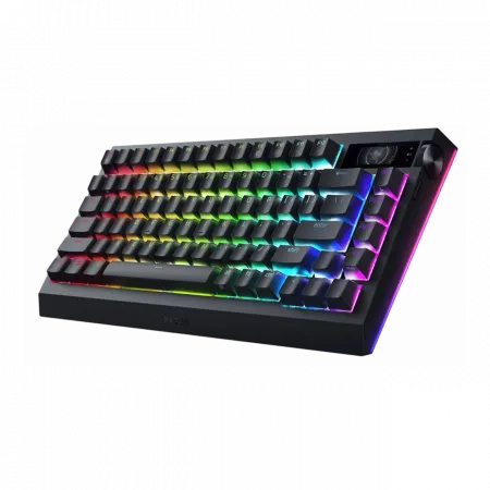 Клавіатура механічна Razer BlackWidow V4 Pro 75%, 81key, Mechanical Switches Gen-3, USB-A/WL/BT, EN, RGB, чорний