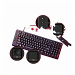 Клавіатура мембранна HyperX Alloy Origins EVE 1800 99key, Red, USB-A, EN/UA, RGB, чорний