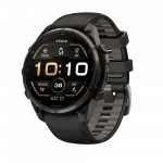 Смарт-годинник Garmin Fenix 9 Pro 47мм, Carbon Gray DLC Titanium з Black/Pebble Grey чорним/темно-сірим силіконовим ремінцем