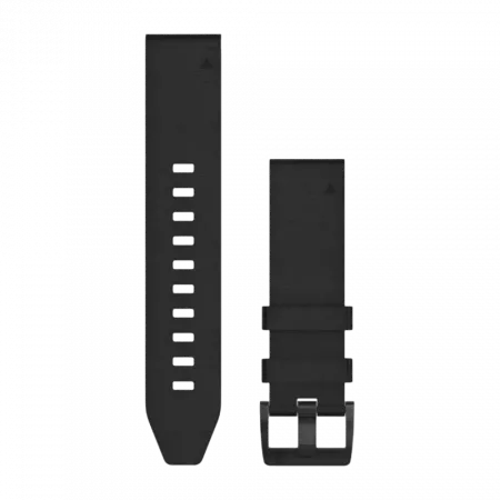 Ремінець QuickFit 22 мм, Black чорний шкіряний