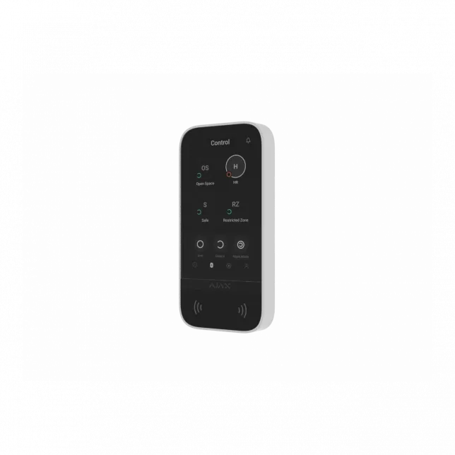 Клавіатура з сенсорним дисплеєм Ajax KeyPad TouchScreen, jeweller, бездротовий, білий