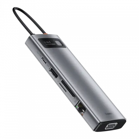 Перехідник Baseus HUB 9in1 Type-C Space Gray