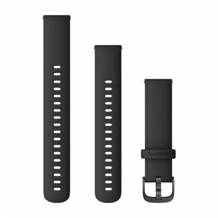 Ремінець Quick Release 18 мм, Black чорний, Slate застібка, силіконовий