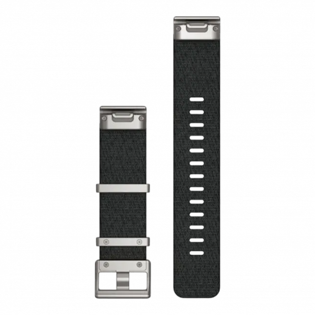 Ремінець QuickFit 22 мм, Black чорний жакардовий нейлоновий 