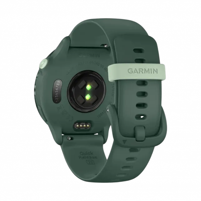 Смарт-годинник Garmin Vivoactive 6 Metallic Jasper Green з Jasper Green зеленим силіконовим ремінцем