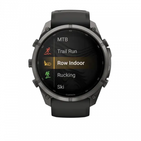 Смарт-годинник Garmin Fenix 9 Pro - inReach, 51мм Carbon Gray DLC Titanium з Black/Pebble Grey чорним/темно-сірим силіконовим ремінцем