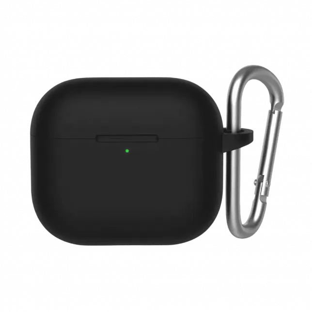Чохол Blueo Liquid Silicone Case+Carbine для AirPods 4 Black