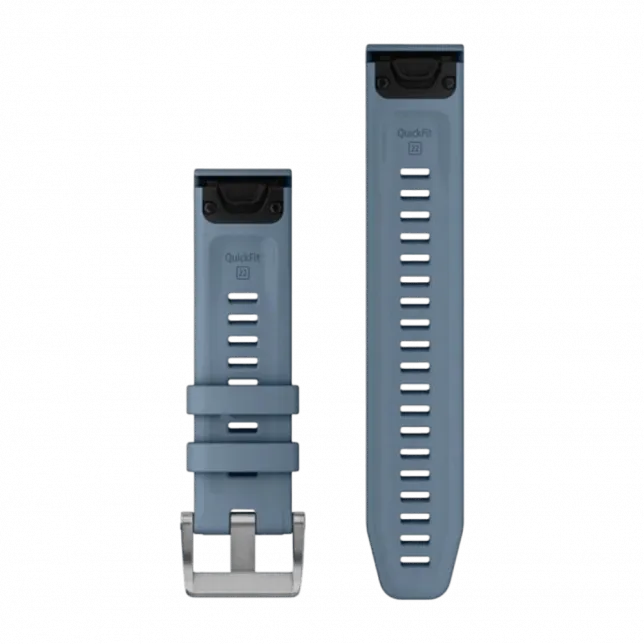 Ремінець QuickFit 22 мм, Hurricane Blue блакитний силіконовий (комплект з трьох частин)