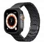 Ремінець PITAKA Carbon Fiber Watch Band Modern for Apple Watch 49/45/44mm, Black/Grey