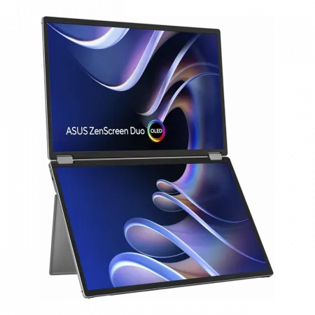 Монітор портативний Asus 2x14" ZenScreen DUO MQ149CD mHDMI, 2xUSB-C, OLED, 1920x1200, 16:10, DCI-P3 100%, HDR400, Cover