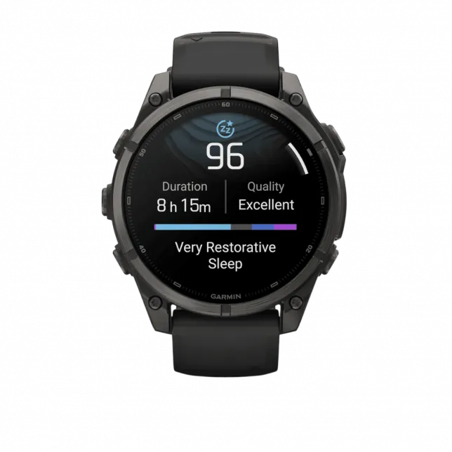 Смарт-годинник Garmin Fenix 9 47мм, Carbon Grey DLC Titanium з Black чорним силіконовим ремінцем