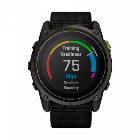 Смарт-годинник Garmin Enduro 3 51 мм з чорним нейлоновим ремінцем UltraFit