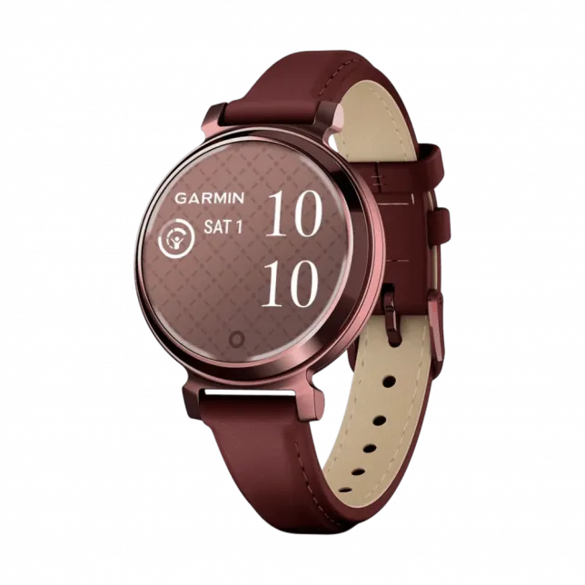 Смарт-годинник Garmin Lily 2 Classic Dark Bronze з Mulberry бордовим шкіряним ремінцем