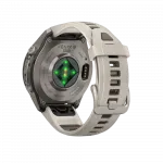 Смарт-годинник Garmin Fenix Pro 43мм, Titanium з Fog Grey/Dark Sandstone сірим/темно сірим силіконовим ремінцем
