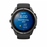 Смарт-годинник Garmin Fenix 9 Pro 51мм, Carbon Gray DLC Titanium з Black/Pebble Grey чорним/темно-сірим силіконовим ремінцем
