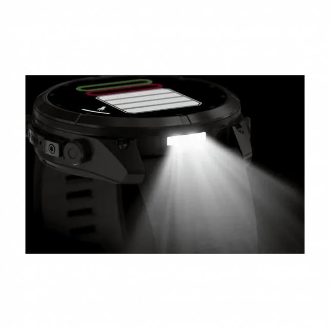 Смарт-годинник Garmin 9 51мм, Titanium з Pebble Gray темно-сірим силіконовим ремінцем