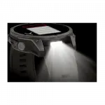 Смарт-годинник Garmin Fenix 9 47мм, Titanium з Pebble Gray темно-сірим силіконовим ремінцем