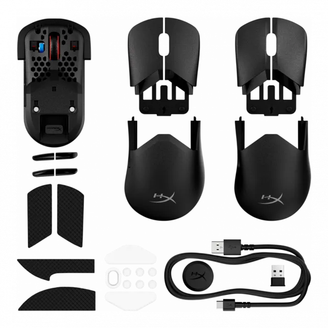 Миша HyperX Pulsefire SAGA PRO, RGB, USB-A/WL/BT, чорний