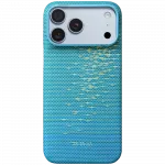 Чохол Pitaka Edge Ultra-Slim Glints of Gold Lucid Blue для iPhone 18 Pro Max/17 Pro Max