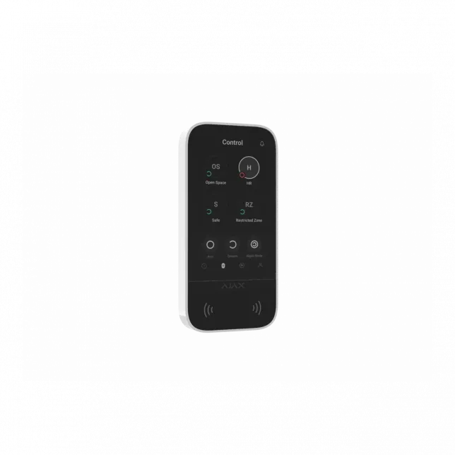 Клавіатура з сенсорним дисплеєм Ajax KeyPad TouchScreen, jeweller, бездротовий, білий